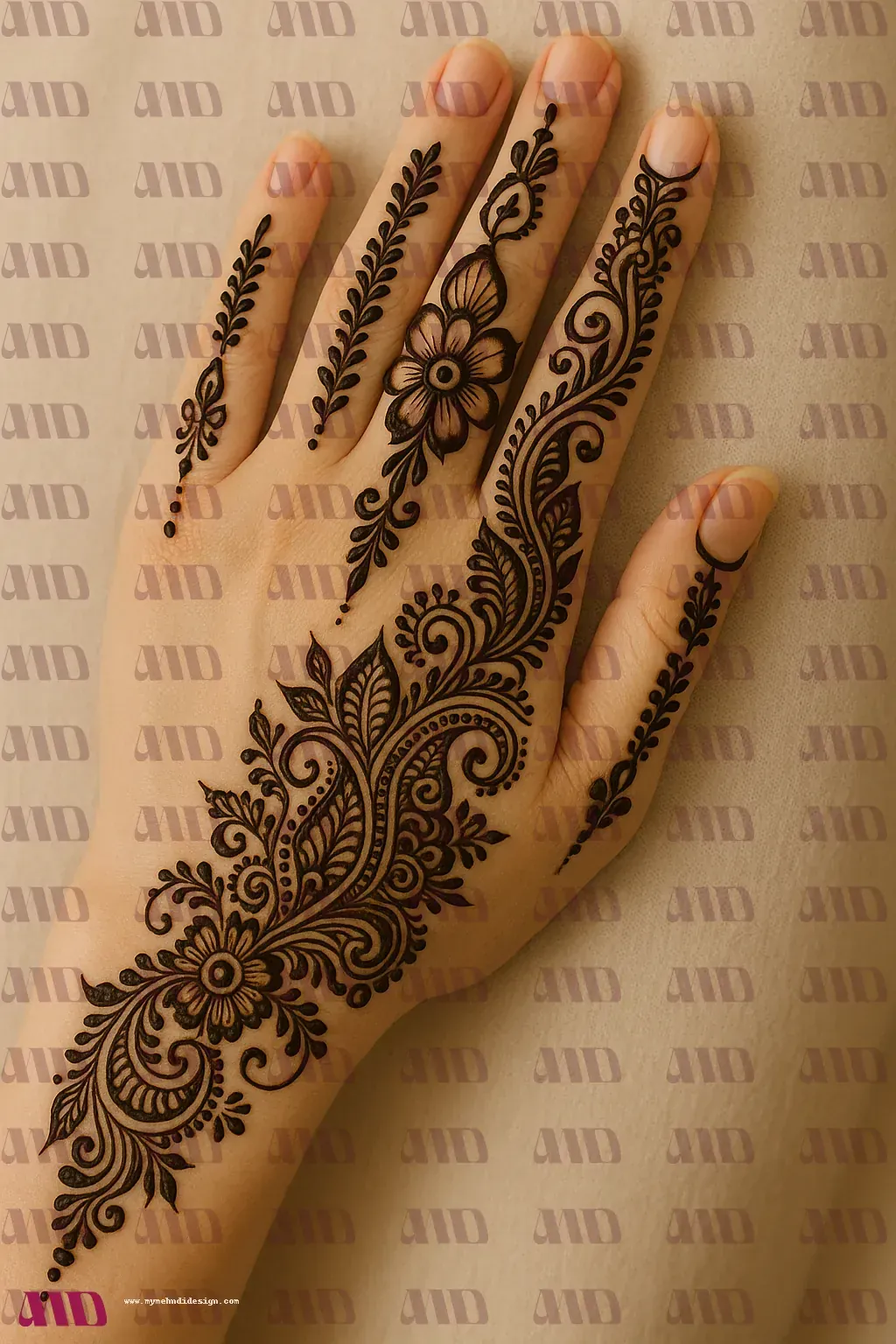 Arabic Finger Chains Mehndi