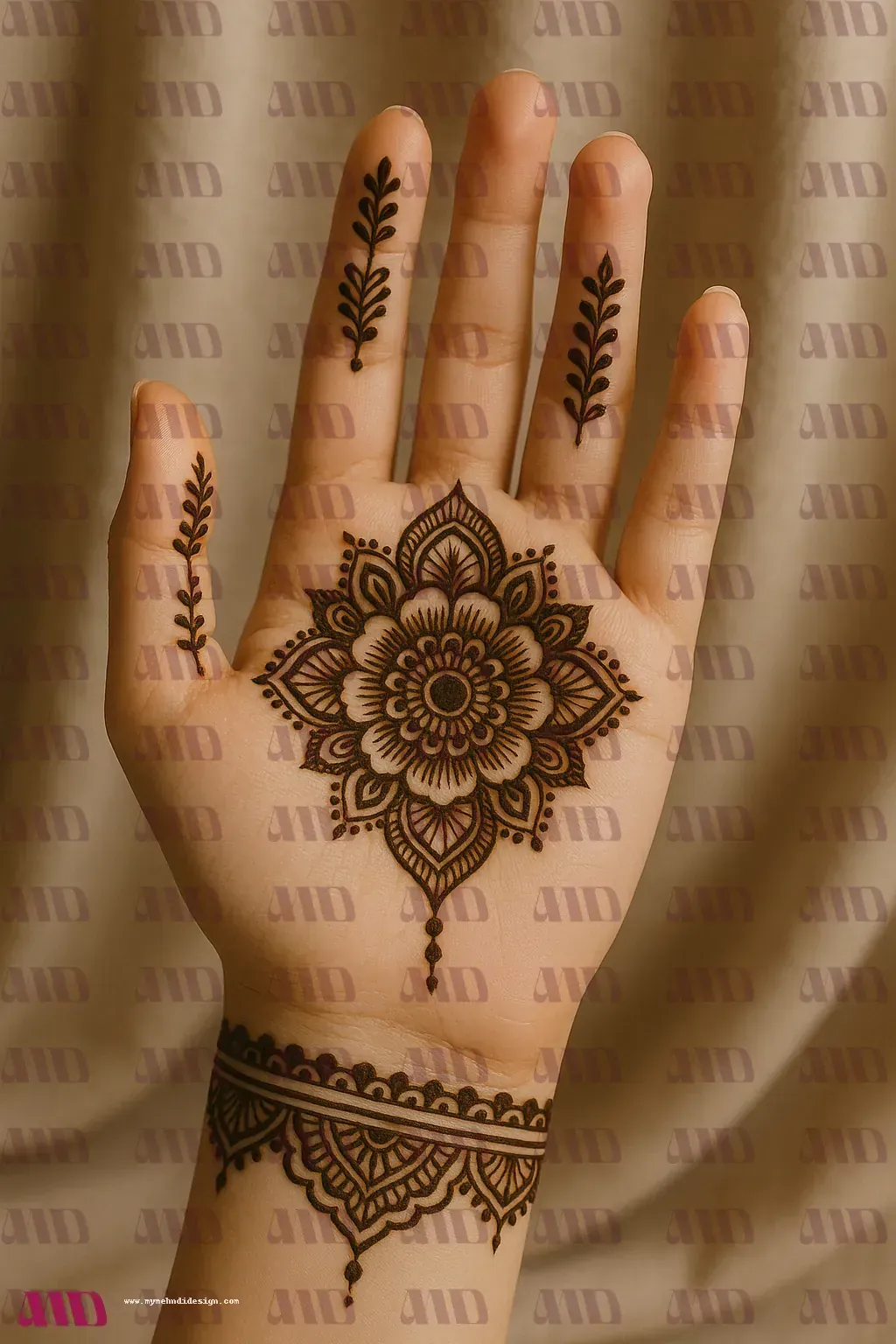 Arabic Bracelet Fill Mehndi