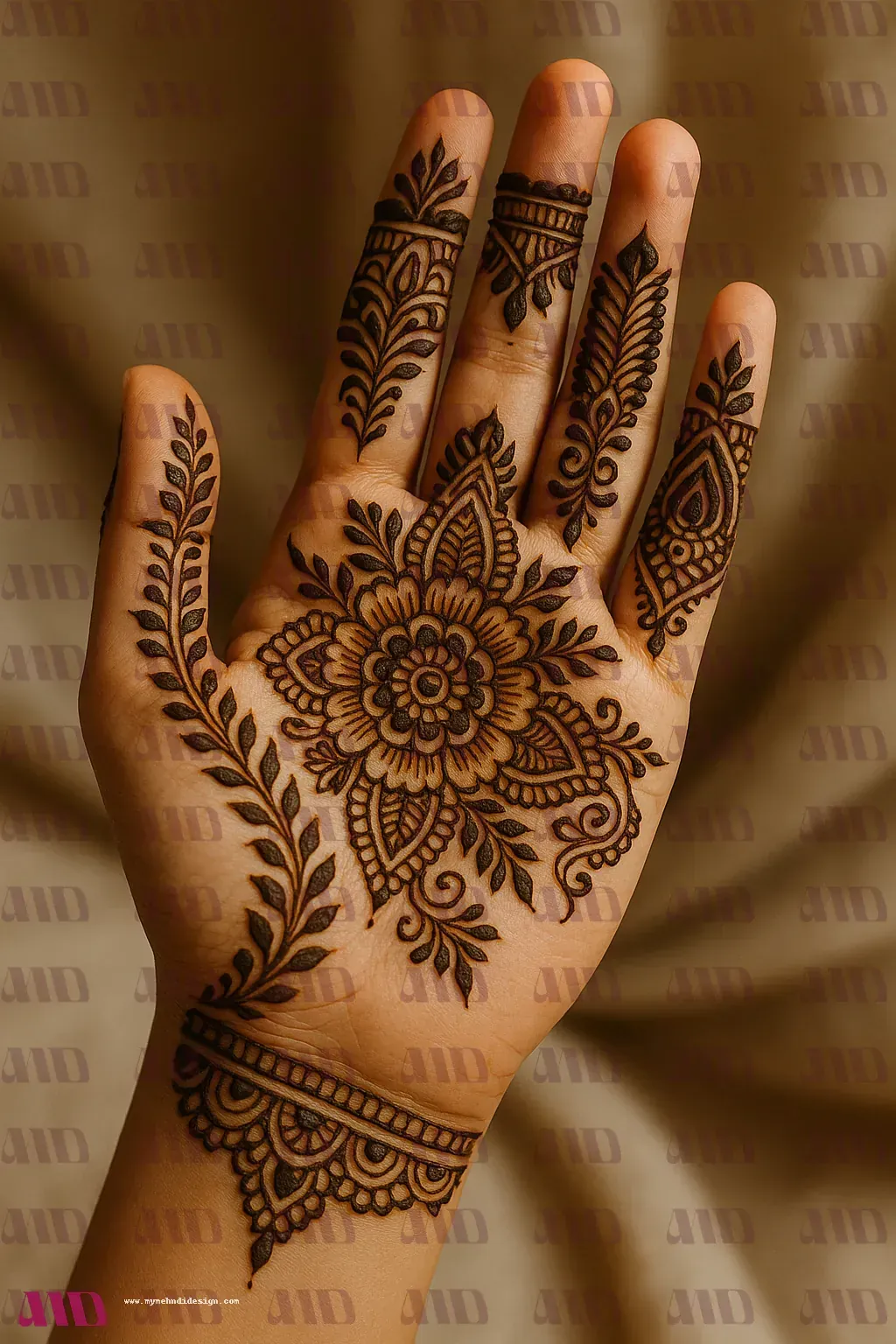 Arabic Finger Tip Mehndi Design