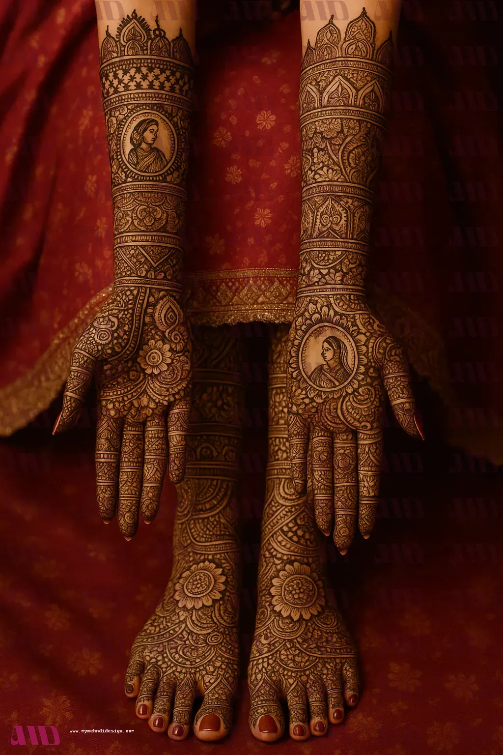 Bold Rose Mandala Mehndi