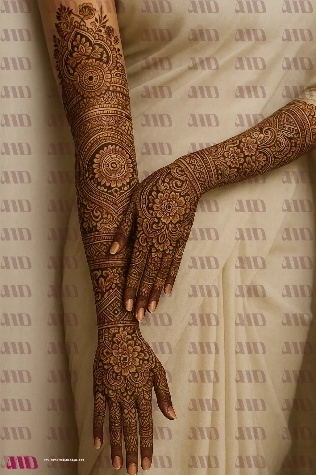 Shaded Rose Mehndi