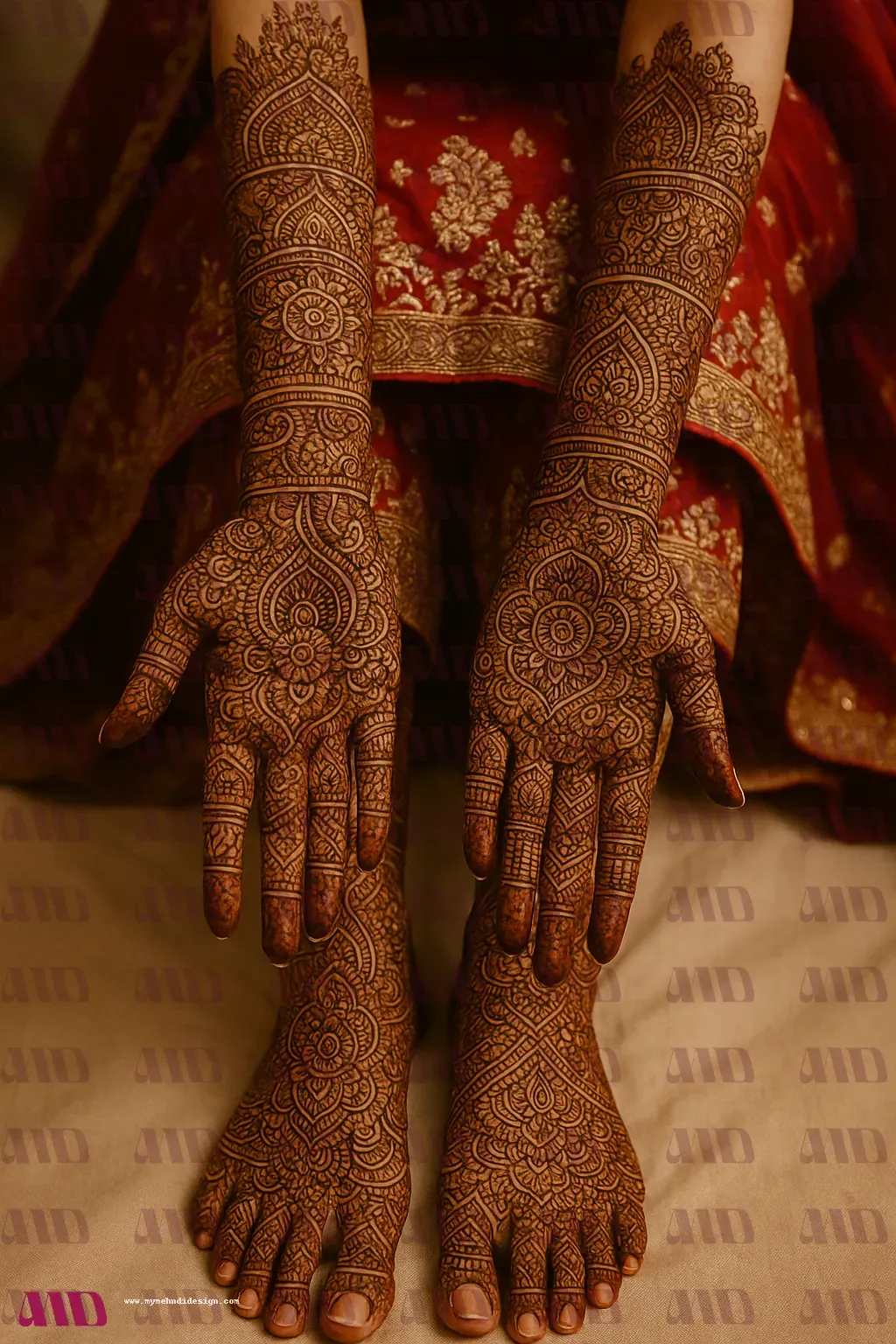 Bride & Groom Portrait Mehndi