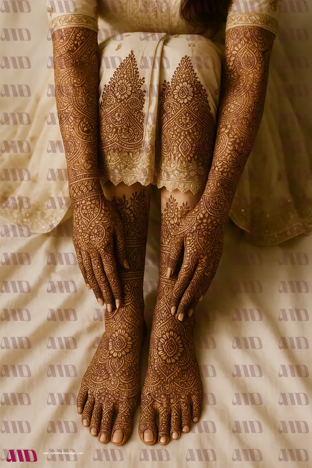 Flower Chain Bracelet Mehndi