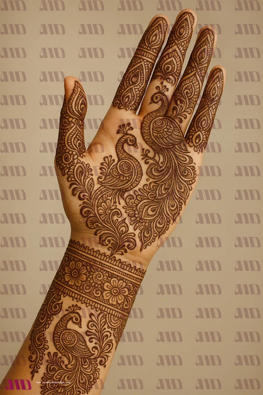 Shaded Lotus Mehndi