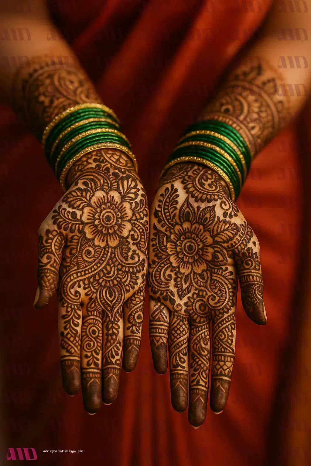 Indian Floral Elegance Henna