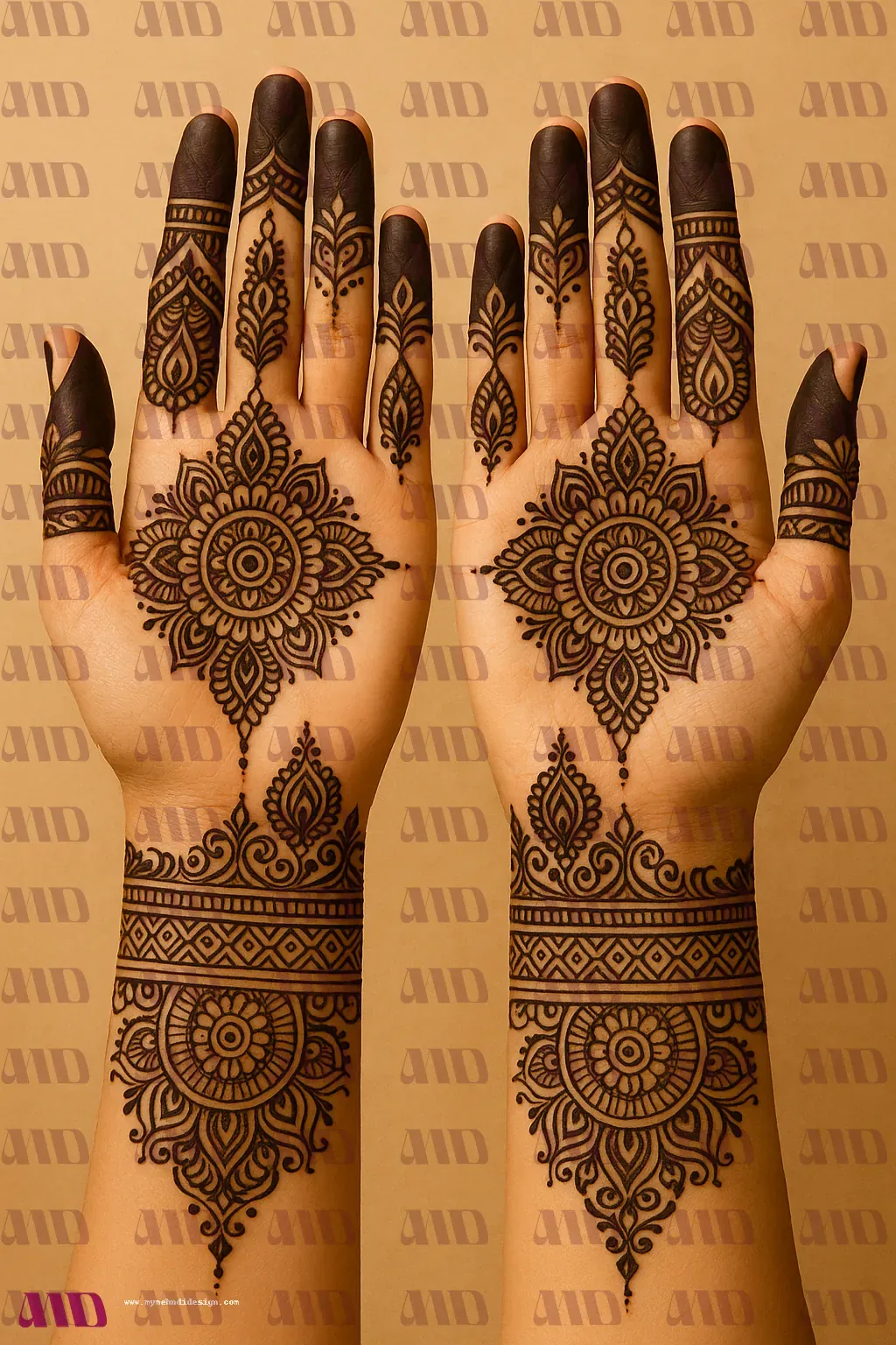 Double Peacock Mehndi