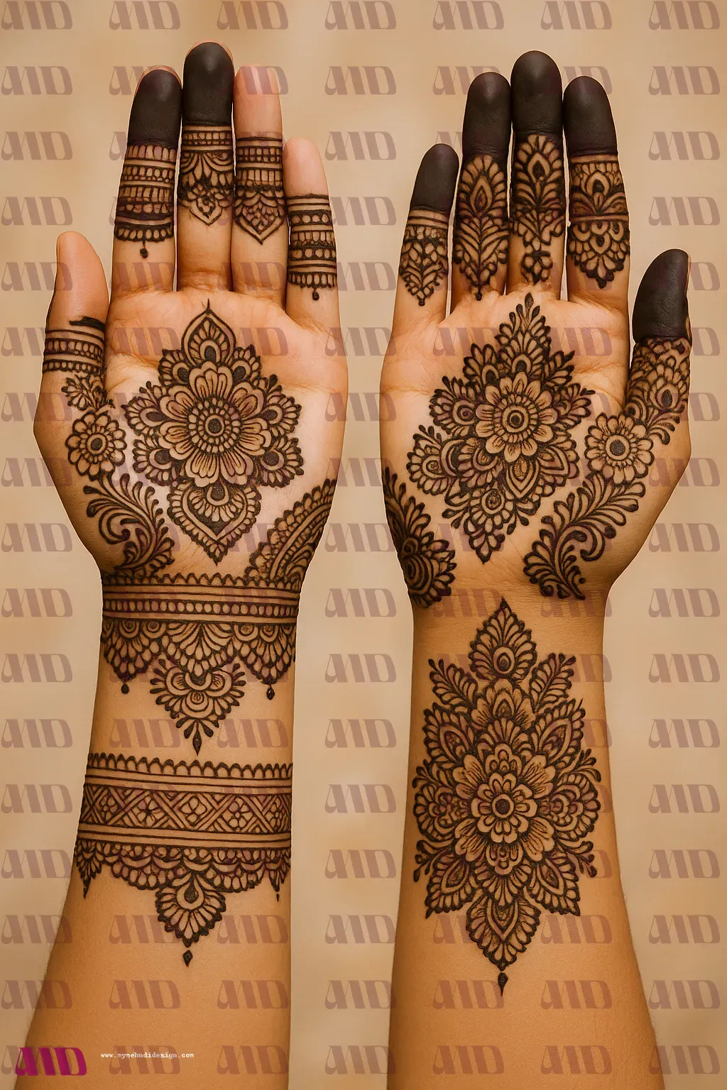 Mandala with Peacock Mehndi