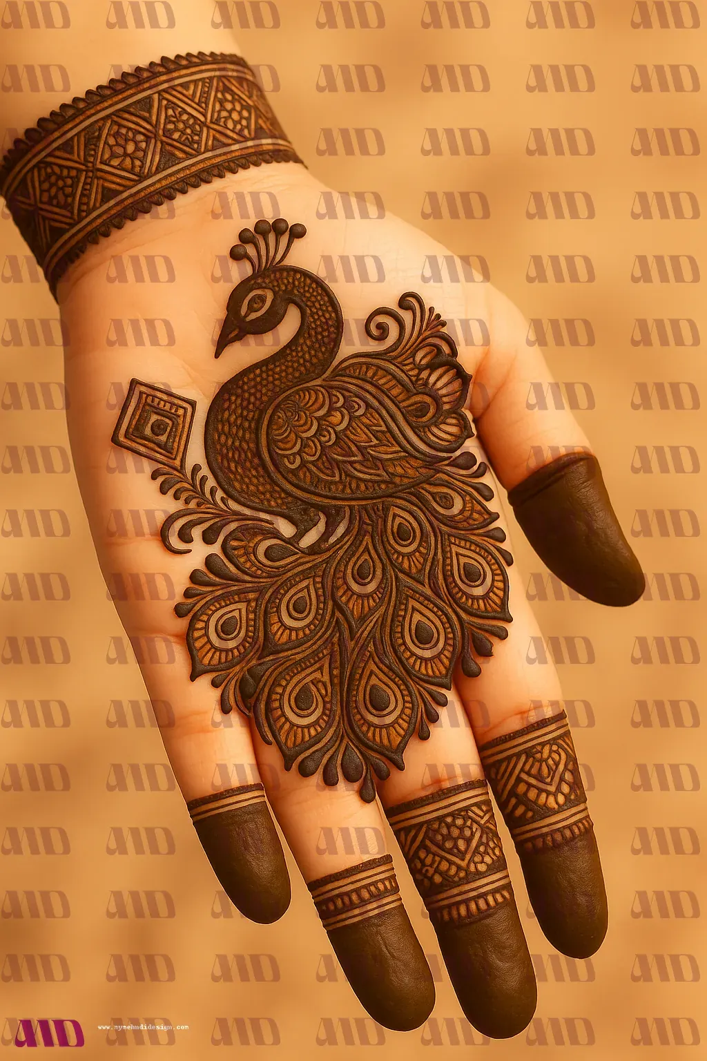 Tiny Mandala Back Hand Mehndi
