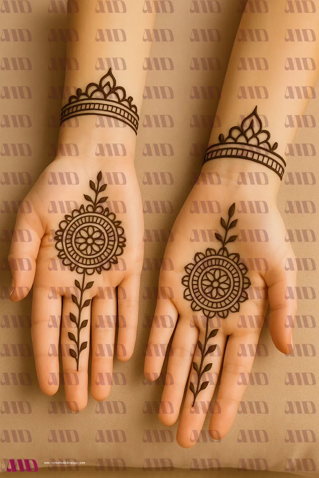 Simple Swirl Mehndi Pattern
