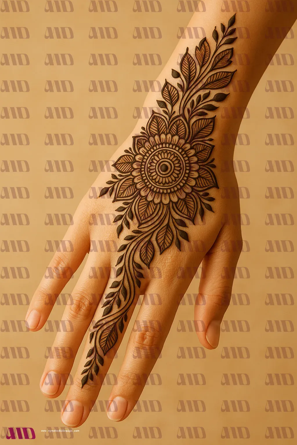 Simple Creeper Mehndi