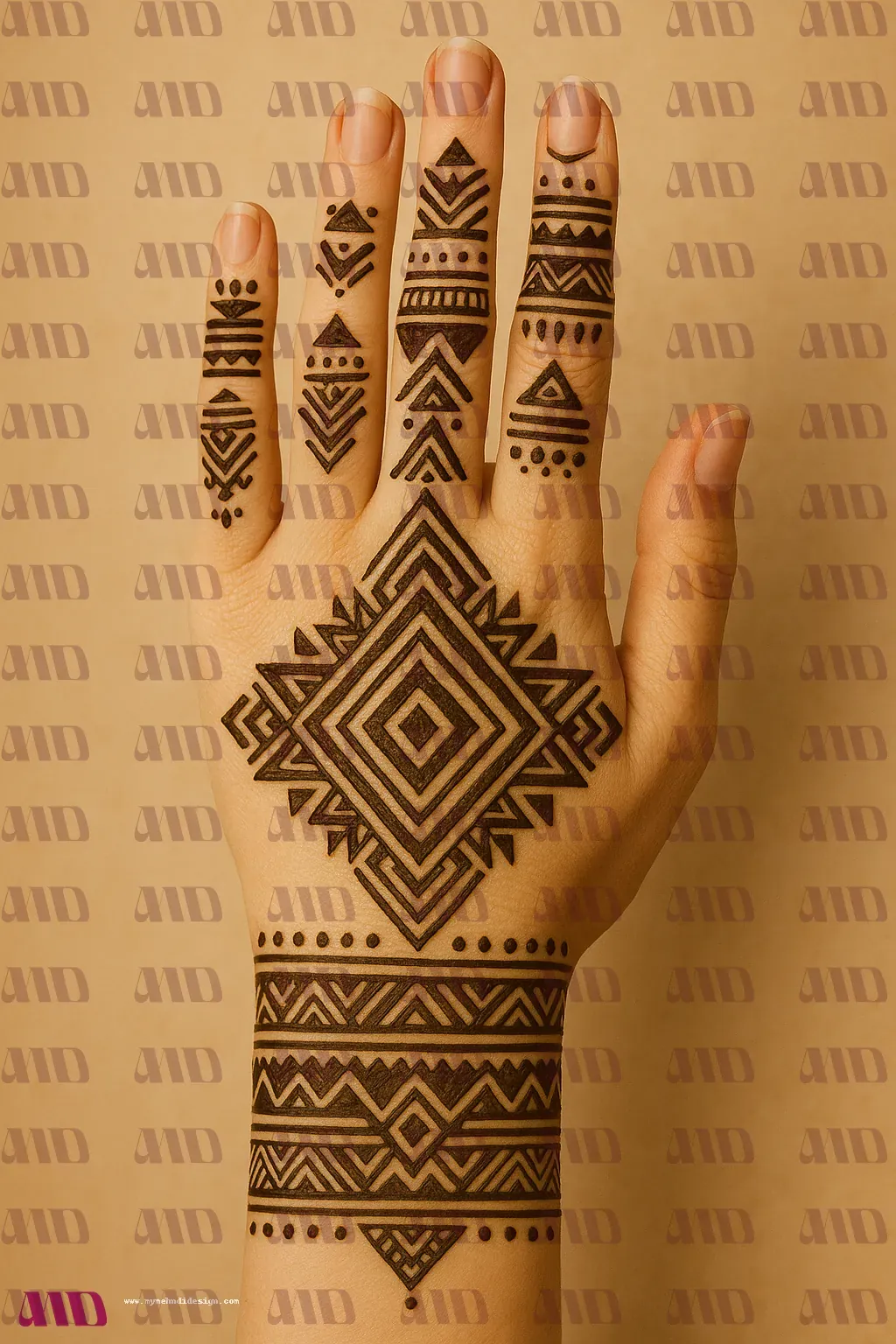 Floral Net Mehndi