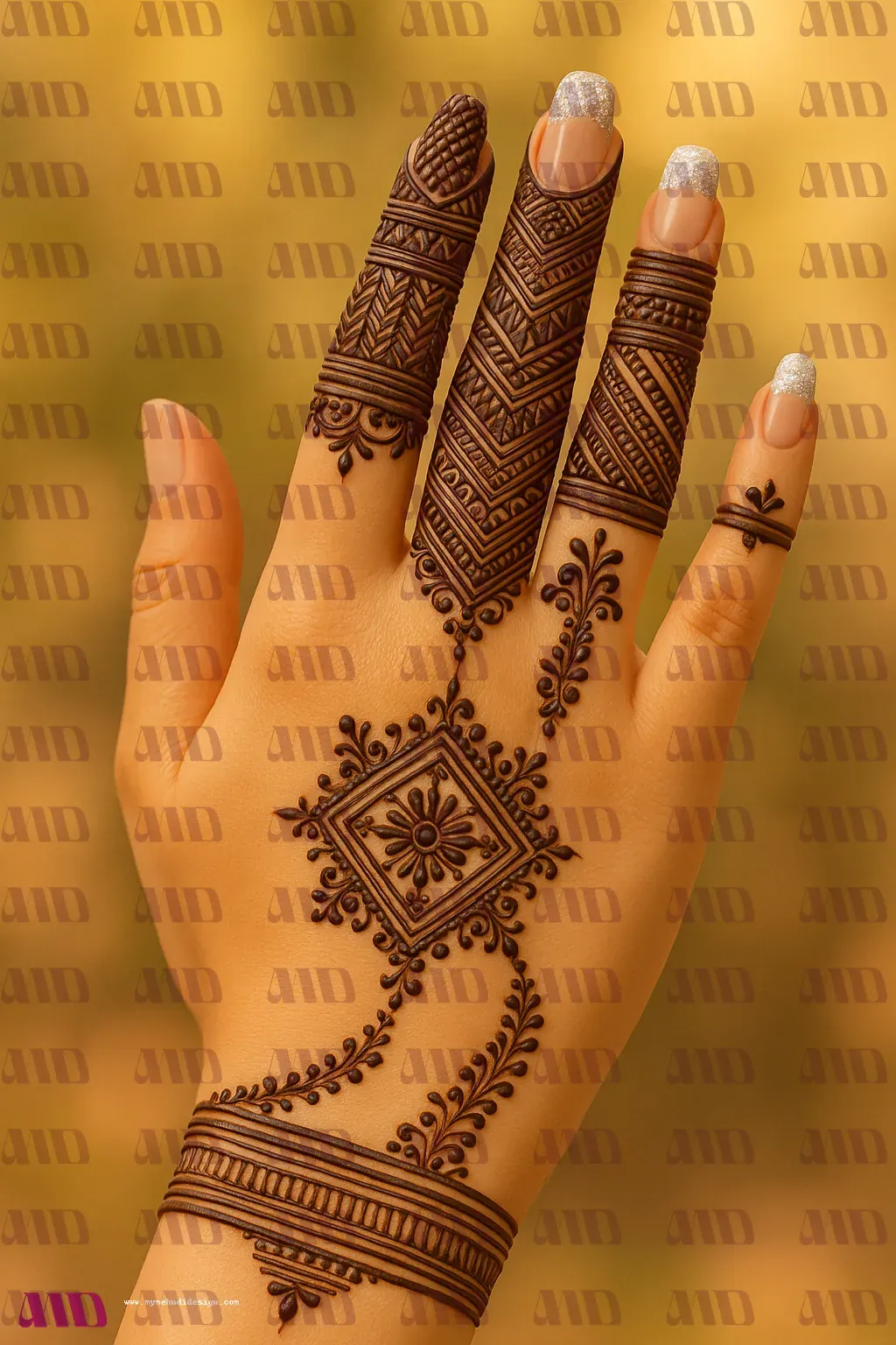 Back Hand Mesh Mehndi