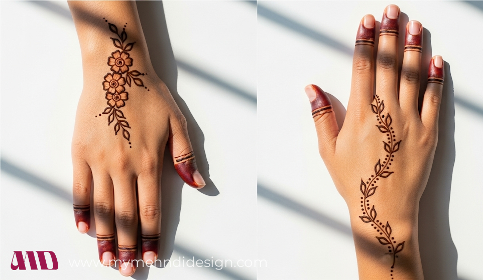 30+ Simple Mehndi Designs for Beginners (Front & Back Hand)